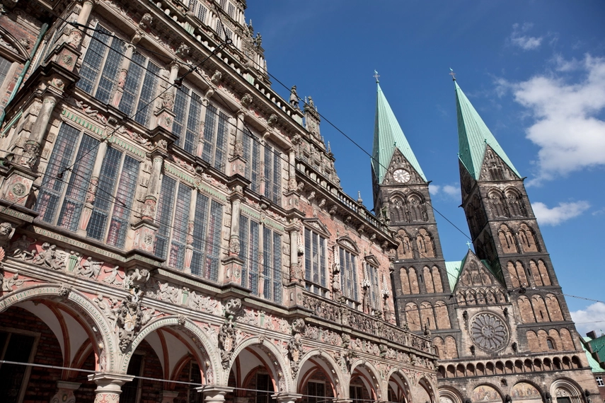 Bremen Dom & Rathaus I Stock